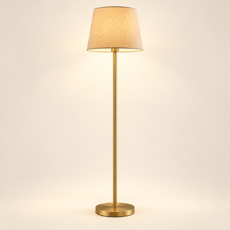 VIRAAM Aurelia brass floor lamp studio view