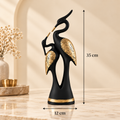 Eternal Grace crane couple sculpture size guide showing 35 cm height and 12 cm width