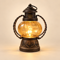 VIRAAM Heritage Glow wooden table lamp studio view