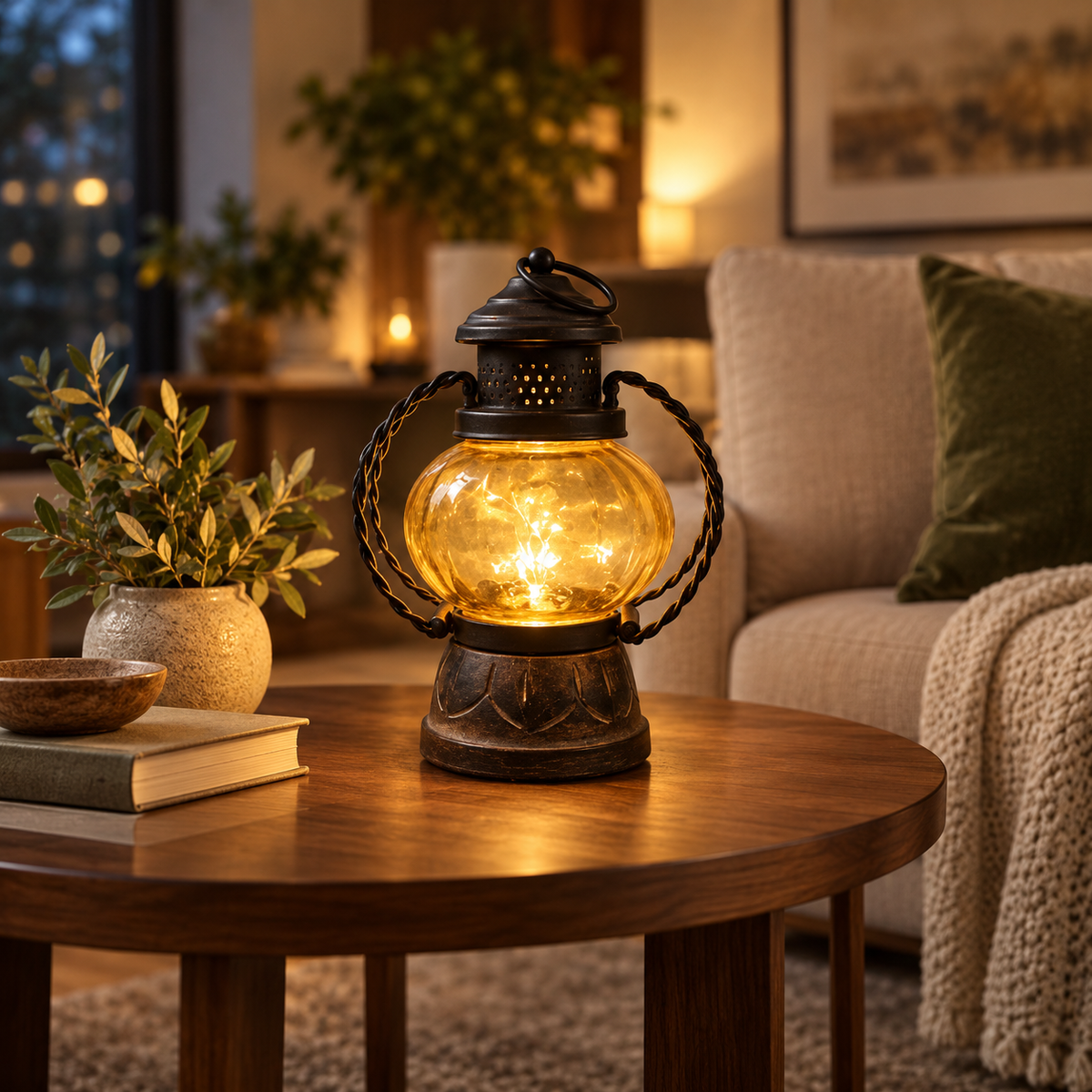 VIRAAM Heritage Glow table lamp in a premium living room