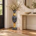 VIRAAM Noir Aureus floor vase in refined entryway