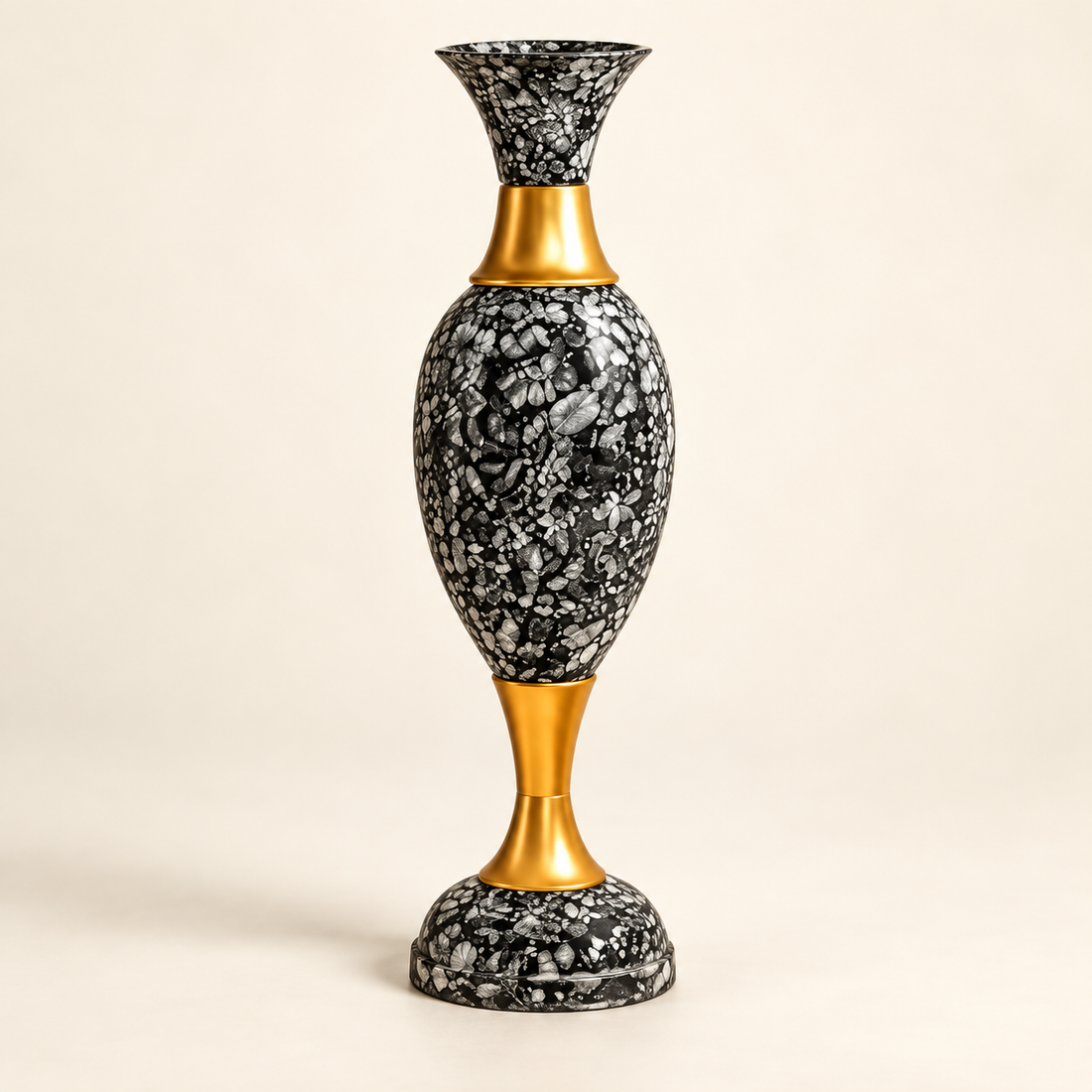 VIRAAM Noir Aureus floor vase premium studio view